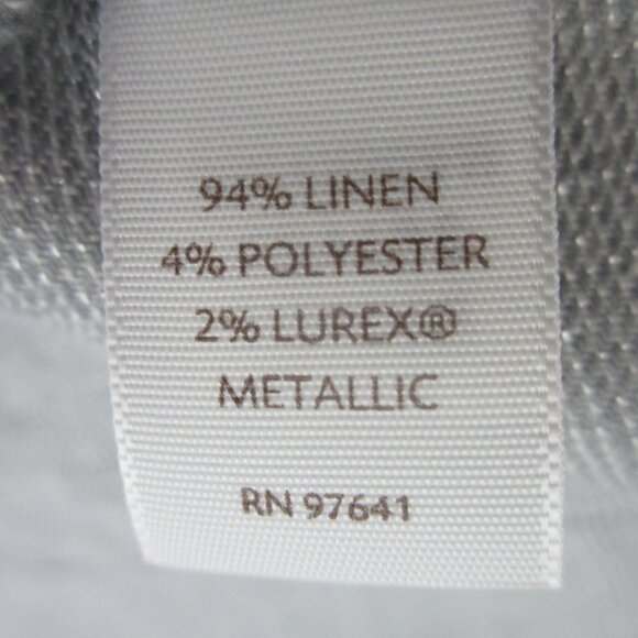 J Jill Womens Plus 22 Gray Silver Linen Metallic Panel Midi Flare Skirt Classic - Picture 7 of 13